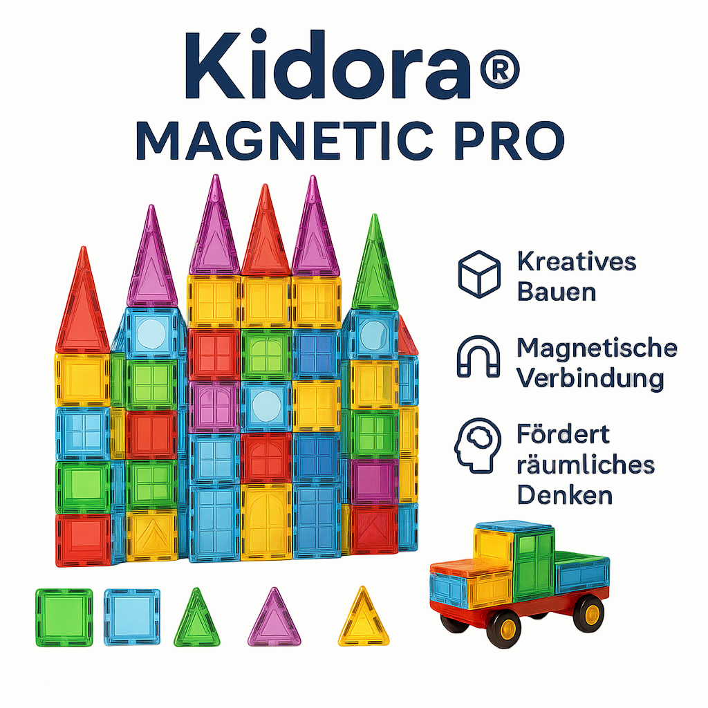 Kidora® Magnetic Pro - Pädagogisches Konstruktions- und Lernset