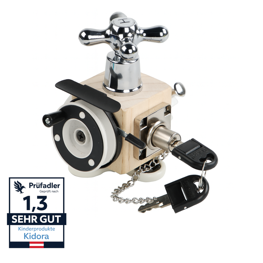 Kidora® Pädagogischer Entwicklungs Holzblock für frühe Motorikförderung