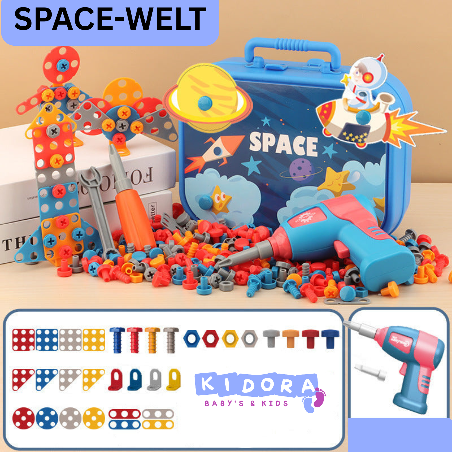 Kidora® LernWerk - Pädagogisches Konstruktions- und Lernspielzeug